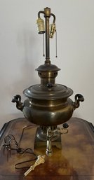 Vintage Russian Vasili Alexanaz Batashev Brass Samovar Lamp