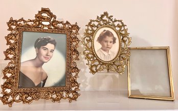 Beautiful Brass Victorian Picture Frames