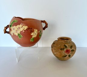 Roseville USA 342-6 Pottery Planter And Stone Vase
