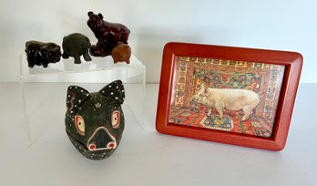 Pig Trinket Box Indonesia, Small Pigs:  And More