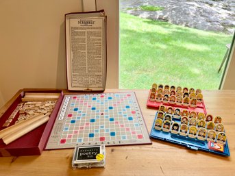 Vintage Scrabble, Guess Who And Poetry Magnets