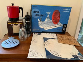 Trivets, Electric Hot Pot, Pepper Mill, Sugar Shaker, And More