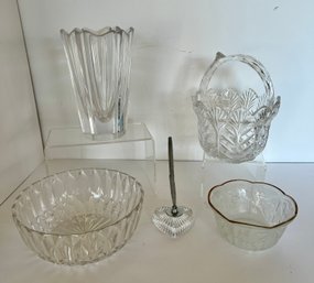 Crystal Vases, Bowls, Pen Holder And More