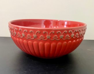 Pottery Barn Red/orange Bowl