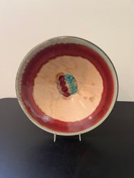 D. Lasser Ceramic Red Tulip Serving Bowl