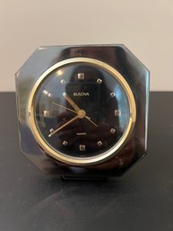 Bulova Japan Quartz Octagonal Desk Clock  Alarm