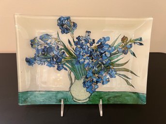 Iriss In A Vase By Van Gogh Glass Tray MoMa