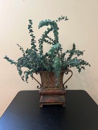 Faux Ivy In A Tin Vase