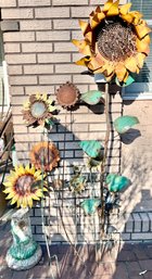 Sunflower Garden Decor: Stone, And Metal