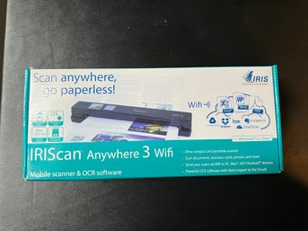 IRIScan Anywhere 3 Wifi Mobile Scanner And OCR Software