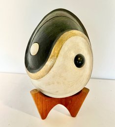 K Meyer Yin Yang Egg Shaped Sculpture On Stand