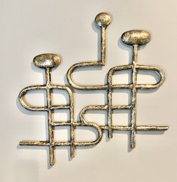 Contemporary Abstract Brass Wall Hanging