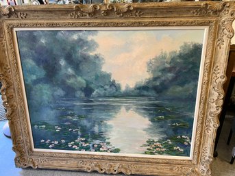 Lily Pond Original Painting By Edith Montlank