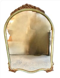 Antique Wood Green Trim Mirror