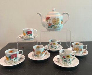 Dainty Flowered Tea Set