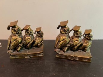Jennings Brothers Brass Owl Bookends
