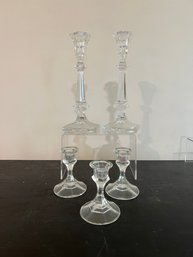 Lead Glass Candle Holders