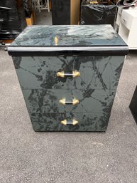 Italian Made End Table Grey And Black