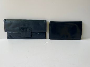 2-Blue Leather Clutches