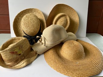 5- Large Straw Hats