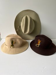 3 Wool Hats: Lancaster, Glenover, And Resistol Ponderosa Nevada