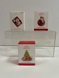 3 Seasons Treating 2012,2013, And 2015 Hallmark Keepsake Ornaments