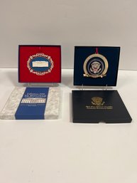 Christmas 2000 The White House Ornament And 1788-1988 Bicentennial Of America Ornament