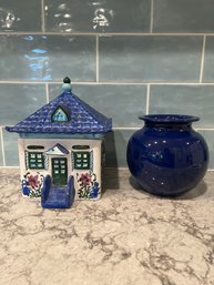 Himark Made In Italy Ceramic Vase And Ceramic Jar Made In Portugal