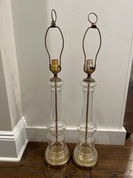 Glass And Brass Lamps