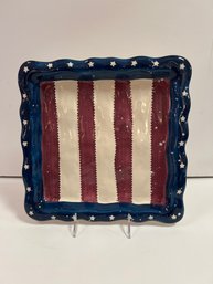 Bella Casa By Ganz American Flag Plate