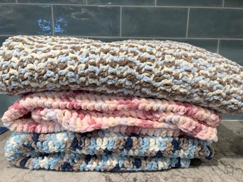 3- Hand Crochet Baby Blankets