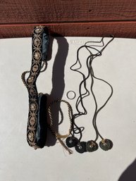Tiffany Key Ring, Velvet Material Belt And 2 Waist Or Neck Accessory
