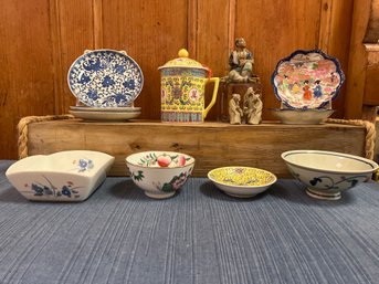 Madmen, Nippon, Porcelain Asian Small Trinket Plates/bowls