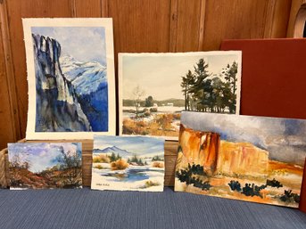 5- Scenic Pieces Original Artwork: Signed Wilhelm, Anderson, Kristine Grall, Duvall And More