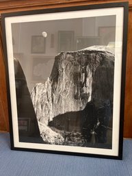Ansel Adams Moon And Half Dome High Quality Print
