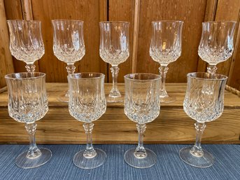 9-Vintage Crystal Of American Wine Glasses