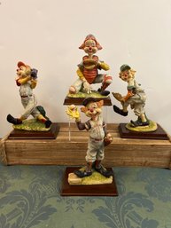 4-Vintage Price Products Micena Collection Clown Baseball Figurines Statue