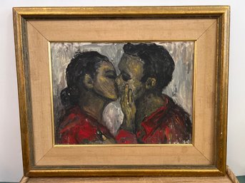 Painting Of Couple Kissing