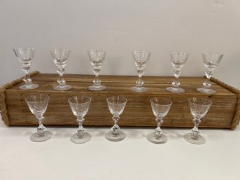 11- Cordial Glasses With Etched Leaves