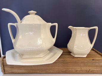 Real English Ironstone Soup Tureen And Pitcher