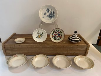 Chabi Chic Beetlejuice Looking Tureen, 4-Florence Wedgwood Bowls, 1-royal Copenhagen, & 2-greek Enamel Art