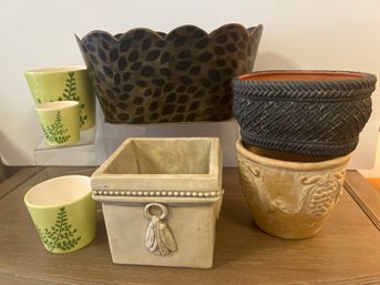 Planters: Nesting, Tin, Plaster, And Terracotta