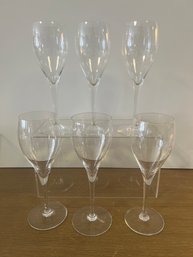 6 Baccarat Wine Glasses