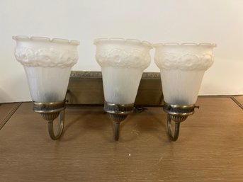 Milk Glass Wall Light Fixture