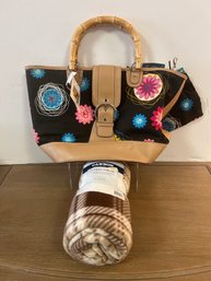 Nine West Bag And Cannon Fleece Throw