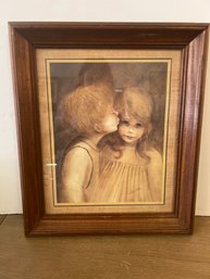 Little Kiss Framed Print Margaret Kane 1960s Big Eyed Kids