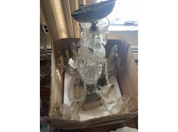 Vintage 12 Candle Crystal Chandelier