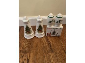 Spode Christmas Salt And Pepper Shakers