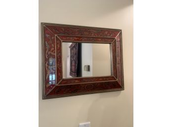 Lima Region Reverse Painted Glass Mirror