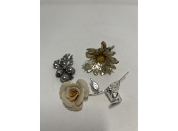 Capodimonte Flower, Pierre Sterling Silver Daisy Decor